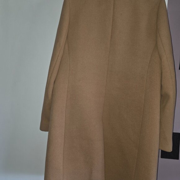 J.Crew Camel Wool Blend Topcoat Women's Size 12 Classic Car Coat - Picture 7 of 9